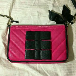 Betsey Johnson leather crossbody bag.